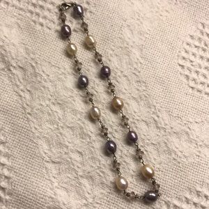 Dyed Lavender and Pink Vintage Necklace